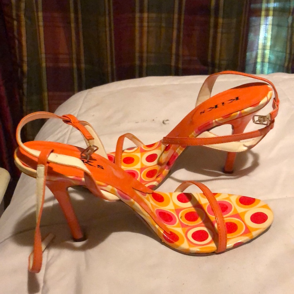 Orange and reddish pink  open toes